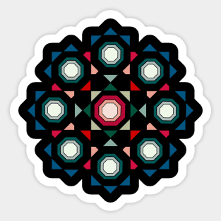 Tile mandala (black) Sticker